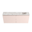MONDIAZ TURE-DLUX 120cm toiletmeubel Rosee. EDEN wastafel Glace positie rechts. Zonder kraangat. SW1103467