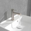 Villeroy & Boch Loop & Friends Eengreeps wastafelkraan - Matt Brushed Nickel (RVS) SW974143