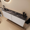 MONDIAZ TURE-DLUX 120cm toiletmeubel Linen. EDEN wastafel Lava positie links. Met 1 kraangat. OUTLETSTORE STORE30284