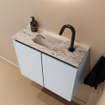 MONDIAZ TURE-DLUX 60cm toiletmeubel Clay. EDEN wastafel Glace positie midden. Met 1 kraangat. SW1103243