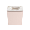 MONDIAZ TURE-DLUX 40cm toiletmeubel Rosee. EDEN wastafel Frappe positie midden. Zonder kraangat. SW1102933