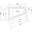 Duravit Paiova bad acryl afgeschuind links 170x130x46cm wit 0297535
