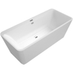 Villeroy & Boch Squaro Edge kunststof duobad quaryl rechthoekig 180x80x45cm incl. poten en afvoer-/overloopcombinatie mat wit SW453912