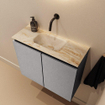 MONDIAZ TURE-DLUX 60cm toiletmeubel Plata. EDEN wastafel Frappe positie midden. Zonder kraangat. SW1102958