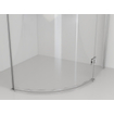 Van Rijn Products ST05 Kwartronde douchecabine met 8mm helder clear glas met stabilisatiestang 88x200cm chroom incl douchebak SHOWROOMMODEL SHOW23526