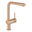 GROHE Minta Keukenkraan - hoog - uittrekbare l uitloop - 2 straalsoorten - warm sunset geborsteld SW354658
