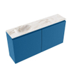 MONDIAZ TURE-DLUX 100cm toiletmeubel Jeans. EDEN wastafel Frappe positie links. Met 1 kraangat. SW1102812