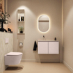 MONDIAZ TURE-DLUX 80cm toiletmeubel Rosee. EDEN wastafel Ostra positie links. Zonder kraangat. SW1105017