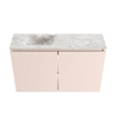 MONDIAZ TURE-DLUX 80cm toiletmeubel Rosee. EDEN wastafel Glace positie links. Met 1 kraangat. SW1103498