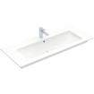 Villeroy en Boch Venticello meubelwastafel met 1 kraangat doorgestoken 120x50cm (geschikt voor 3 kraangaten) met overloop ceramic+ wit 1025111