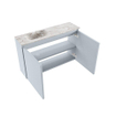 MONDIAZ TURE-DLUX 80cm toiletmeubel Clay. EDEN wastafel Glace positie links. Zonder kraangat. SW1103238