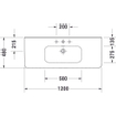 Duravit Durastyle wastafel 120x48cm 1 kraangat met overloop wit SW54153