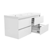 Wiesbaden Vision onderkast met 4 laden 2 uitsparingen 120 x 46 cm glans wit SW95810