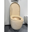 QeramiQ Dely Swirl Toiletset - 36.5x53cm - Wisa XS inbouwreservoir - 35mm zitting - witte bedieningsplaat - ronde knoppen - beige SW1138604