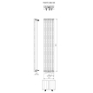 Plieger Trento designradiator verticaal met middenaansluiting 1800x350mm 814W wit(RAL9016) SW105319