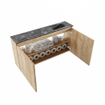 MONDIAZ TURE-DLUX 100cm toiletmeubel Washed Oak. EDEN wastafel Lava positie rechts. Zonder kraangat. SW1104113