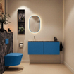 MONDIAZ TURE-DLUX 120cm toiletmeubel Jeans. EDEN wastafel Lava positie links. Zonder kraangat. SW1103905