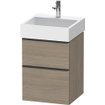 Duravit D-Neo wastafelonderkast 48.4x62.5x44.2cm 2 lades Eiken (terra) Mat SW640960