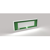 HR badmeubelen Jade Spiegel - 200x4x70cm - 200x70cm - LED-verlichting - rondom - touchsensor - spiegelverwarming - 3 standen - zilver SW470979