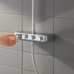 GROHE Euphoria smartcontrol Regendoucheset Opbouw - hoofddouche vierkant 31cm - handdouche staaf - chroom - Mist 2 schroefjes en afdekplaatje glijstanghouder - OUTLET UDEN STORE36168