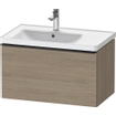 Duravit D-Neo wastafelonderkast 78.4x44x45.2cm 1 lade met softclose Eiken (terra) Mat SW640629