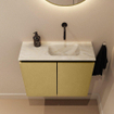 MONDIAZ TURE-DLUX 60cm toiletmeubel Oro. EDEN wastafel Ostra positie rechts. Zonder kraangat. SW1104964