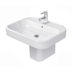 Duravit HappyD 2 wastafel m. overloop m. 1 kraangat 65x50cm wit SW54260