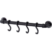 Mora Garden Wandbeugel 49cm met 4 haken Industrieel Zwart SW419877