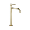 Fortifura Calvi Slim Wastafelkraan - 32.6cm - verhoogd - opbouw - Geborsteld Messing PVD (Goud) OUTLETSTORE STORE33661