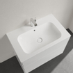 Villeroy & Boch Finion meubelwastafel 1 kraangat 80x50cm Ceramic+ met verdekte overloop stone white SW209573