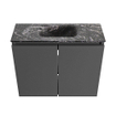 MONDIAZ TURE-DLUX 60cm toiletmeubel Dark Grey. EDEN wastafel Lava positie midden. Met 1 kraangat. SW1103762