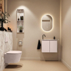 MONDIAZ TURE-DLUX 60cm toiletmeubel Rosee. EDEN wastafel Glace positie links. Met 1 kraangat. SW1103473