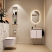 MONDIAZ TURE-DLUX 60cm toiletmeubel Rosee. EDEN wastafel Glace positie midden. Zonder kraangat. SW1103449