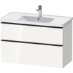 Duravit D-Neo meubelset m. wastafelonderbouwkast m. 2 laden m. softclose 100x20x48cm incl. wastafel wit hoogglans SW642227