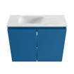 MONDIAZ TURE-DLUX 60cm toiletmeubel Jeans. EDEN wastafel Opalo positie links. Met 1 kraangat. SW1104353