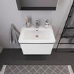 Duravit D-Neo wastafelonderkast 63.4x44x45.2cm 1 lade met softclose wit Hoogglans SW640702