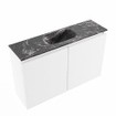 MONDIAZ TURE-DLUX 80cm toiletmeubel Talc. EDEN wastafel Lava positie midden. Zonder kraangat. SW1103621