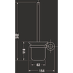 Duravit D code closetborstelhouder chroom GA49448