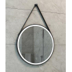 Wiesbaden Cinto spiegel rond met band, LED, dimbaar en spiegelverwarming 60 cm mat zwart SW767398