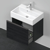 Duravit D-Neo wastafelonderkast 58.4x44x37.2cm 1 lade met softclose Eiken (zwart) Mat SW640516