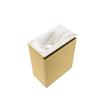 MONDIAZ TURE-DLUX 40cm toiletmeubel Oro. EDEN wastafel Frappe positie links. Met 1 kraangat. SW1102881