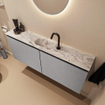 MONDIAZ TURE-DLUX 120cm toiletmeubel Plata. EDEN wastafel Glace positie midden. Met 1 kraangat. SW1103471