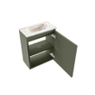 MONDIAZ TURE-DLUX 40cm toiletmeubel Army. EDEN wastafel Frappe positie midden. Zonder kraangat. SW1102667