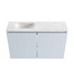 MONDIAZ TURE-DLUX 80cm toiletmeubel Clay. EDEN wastafel Ostra positie links. Met 1 kraangat. SW1104748