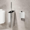 Geesa Shift Toiletborstel met houder Chroom (zwarte deksel en borstel) SW641494