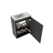 MONDIAZ TURE-DLUX 40cm toiletmeubel Dark Grey. EDEN wastafel Glace positie links. Zonder kraangat. SW1103225