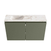 MONDIAZ TURE-DLUX 80cm toiletmeubel Army. EDEN wastafel Frappe positie links. Zonder kraangat. SW1102636