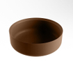 Mondiaz Coss Waskom - 36x36x13cm - rond - opbouw - Solid surface - Rust SW643489