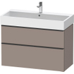 Duravit D-Neo wastafelonderkast 98.4x62.5x44.2cm 2 lades Basalt Mat SW641166