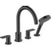 Hansgrohe Vernis Shape afdekset badkraan 211mm 4-gats mat zwart SW651665